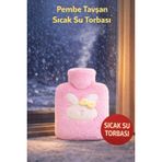 Pembe Peluş Sıcak Su Torbası – Regl Ağrısı & Kış İçin El Isıtıcı ATSN-AX71YT0071