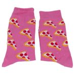 Pembe Pizza Dilimleri Tasarım Unisex Soket Çorap 36-42