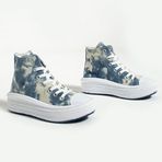 Pembe Potin 57-103-23FHN Mavi Bağcıklı Kadın Sneaker