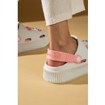 Pembe Potin Yüksek Taban Jibbitzli Eva Comfort Kadın Sandalet DNZ224-24BeyazPudra Beyaz 38