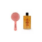 Pembe Pro Üç Boyutlu Oval Saç Fırçası 02 + Işıltılı Saç & Vücut Nemlendirici Yağ - 100 ml