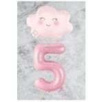 Pembe Rakam Bulut Folyo Balon Seti Yaş 5