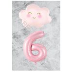 Pembe Rakam Bulut Folyo Balon Seti Yaş 6