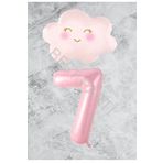 Pembe Rakam Bulut Folyo Balon Seti Yaş 7