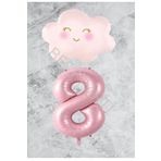Pembe Rakam Bulut Folyo Balon Seti Yaş 8