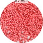 Pembe Renk 4 Mm Yaklaşık 220 Adet/20 Gram Cam Boncuk Oya Yazma Bileklik Ve Kolye