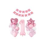 Pembe Renk Iyiki Doğdun Yaş Balon Set, 1