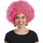 Pembe Renk Kıvırcık Afro Bonus Peruk Tdrtr