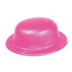 Pembe Renk Simli Melon Yuvarlak Parti Şapkası 24x26 Cm