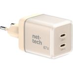 Pembe Renk Uyumlu Süper Hızlı Şarj Aleti Cihazı ADAPTER((67W Pd + Qc Gan Teknoloji + Mfı Sertifika)
