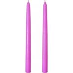 Pembe Şamdan Mum Seti 25 cm – Dekoratif Ince Şamdan Mum, Kokusuz Parafin WAX,%100 Pamuk Fitil,
