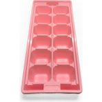 Pembe Sert Plastik 12 Hazneli Kare Buz Kalıbı