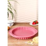 Pembe Silikon Tart Kalıbı, Şık ve Kullanışlı Kek Kalıbı, Mutfağınıza Renk Katın - Seçenek 1 - Ahşap - Bej