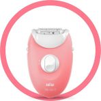 Pembe Silk-Épil 3 3176 Smartlight, 2 Hız, Kablolu Epilatör - Ahşap - Bej