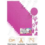 Pembe Simli Karton A4 20X30 cm 10 Lu 1 Paket Simli Fon Kartonu Parıltılı Kağıt Anasınıfı Kreş Etkinlik Proje - Standart