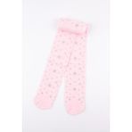 Pembe Simli Yıldızlı Kız Çocuk Muz Külotlu Çorap - 10 - 12 Yaş - 01P-Pembe