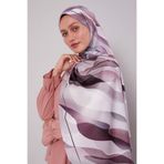 Pembe Soyut Desen Twill Şal