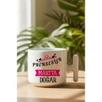 Pembe Taçlı Prensesler ..Ayında Doğar Baskılı Doğum Günü Hediyelik T Kulplu Latte Fincan Kupa Bardak, QB1L8268-03MART