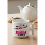 Pembe Taçlı Prensesler ..Ayında Doğar Baskılı Doğum Günü Hediyelik T Kulplu Latte Fincan Kupa Bardak, QB1L8268-04NİSAN