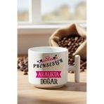 Pembe Taçlı Prensesler ..Ayında Doğar Baskılı Doğum Günü Hediyelik T Kulplu Latte Fincan Kupa Bardak, QB1L8268-12ARALIK
