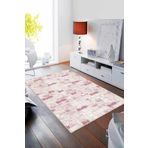 Pembe Taş Desenli Kaymaz Tabanlı Dekoratif Halı TL03