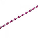 Pembe Taşlı Gümüş Bileklik