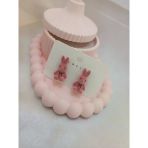 Pembe Tavşanlı Küpe