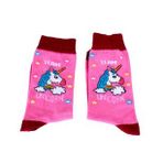 Pembe Uncorn Tasarım Unisex Soket Çorap 36-42
