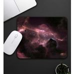Pembe Ve Siyah Renk Galaksi Temalı Mouse Pad 23x19cm Fare Altlığı Kaydırmaz Taban De595