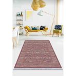 Pembe Vintage Dokuma Pamuk Tabanlı Kaymaz Kilim Klm114