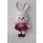 Pembe Yanak Tavşan Amigurumi Organik Oyuncak