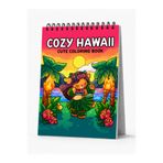 Pembe Yayınevi Cozy Hawaii Boyama Kitabı - Yetişkinler İçin Rahatlatıcı Boyama Kitabı - Mandala Boyama Kitabı