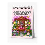 Pembe Yayınevi Cozy Japan Boyama Kitabı - Yetişkinler İçin Rahatlatıcı Boyama Kitabı - Mandala Boyama Kitabı
