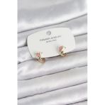 Pembe Yunus Balığı Model Gold Renk Pirinç Çocuk Küpe - Tj-Bkp11650