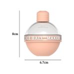 Pembe Yuvarlak Buz Küpü Kalıp Sızdırmaz Silikon Büyük Küre Buz Topu Makinesi Viski Bira Içecekler Için Ampul Şekilli Mutfak Aksesuarları (Yurt Dışından) - Ice Cream Tubs - Renkli