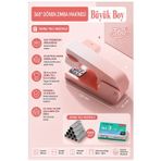 Pembe Zımba Makinesi 24/6 1 Adet Fixpoint P-4550 Pastel Renkler Büyük Zımba Makinası Ve Teli 20 25 Sayfa Dereceli Ofis