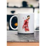 PembeCadde Cristiano Ronaldo Kupa Kahve Bardak Kişiye Özel Forma Numaralı - Renkli