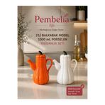 Pembelia Life 2’li Porselen Bal Kabak Model Yağdanlık Seti Ayçiçek Yağı Zeytin Yağı Şişesi