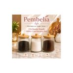 Pembelia Life 3’lü Bambu Vakum Kapaklı 1300 cc Çay Şeker Kahve Tuz Saklama Kavanozu Bakliyat Kavanoz Seti