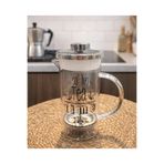 Pembelia Life French Press-Isıya Dayanıklı 600 ml Bitki Çayı Demliği Filtre Kahve Demliği Borosilikat Cam