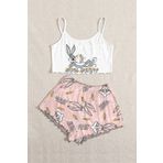 PEMBİŞ HOMEWEAR Askılı Şort Pijama Takımı TBugsBunny-LooneyTines Basic Süprem