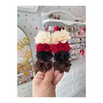 pempem bandana Kız bebek Frida toka Krem Bordo Siyah Kahverengi 4 lü set