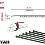 Pemsan (50 Adet) 76cm X 9mm Plastik Cırt Kelepçe ( Kablo Bağı) Siyah Ean- 2060211021148