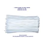 Pemsan - Işıldar Klips Kablo Bağı 4,8X400 Beyaz (100 Adet) Kablo Cırtı