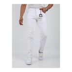 Penaltı Erkek Slim Fit Dar Kesim 5 Cep Esnek Beyaz Pantolon