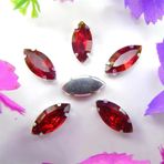 Pençe cam rhinestones üzerine dikilmiş, pençe set Cam Kristal Pençe Ayarları At Gözü Navette Markiz Şekil Dikili Taş Boncuklar Aplikler(6x12mm 50pcs A19 Dark red)