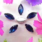 Pençe cam rhinestones üzerine dikilmiş, pençe set Cam Kristal Pençe Ayarları At Gözü Navette Markiz Şekil Dikili Taş Boncuklar Aplikler(7x15mm 20pcs A9 Montana)