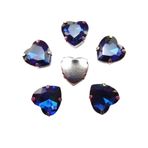 Pençe cam rhinestones üzerine dikilmiş, pençe set Kalp Şeklinde Dikili Taş Gümüş Pençe Ayarları Kristal Boncuklar 7 Boyut Renk Karışımı Kendin Yap Aplike(14mm 20pcs A5 Montana)