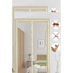Pencere Balkon Dükkan Cam Pratik Manyetik Mıknatıslı Kapı Sineklik 90 x 210MIKNATISLI - Bej