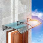 Pencere gölgeliği, kapı, alüminyum alaşımlı braket, pencere kancası, polikarbonat dış kaplama, UV/yağmur/kar koruması, çift taraflı egzoz, G 100 x G 120 cm